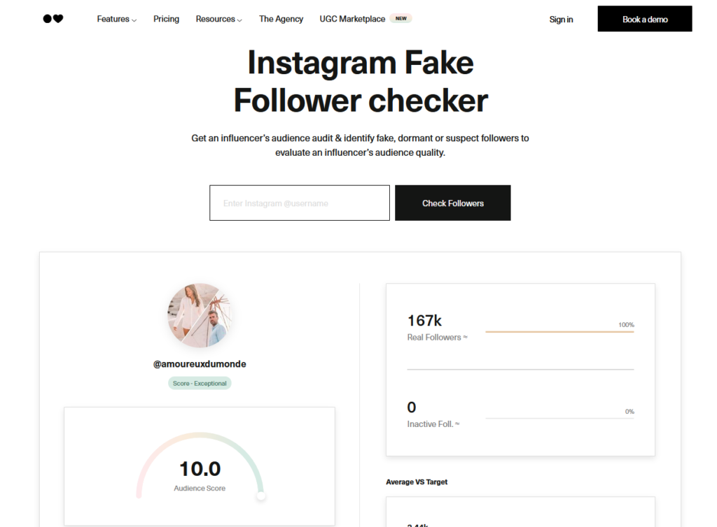 Inbeat fake followers detection for Instagram